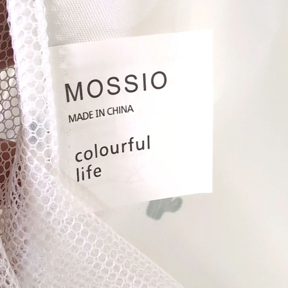 Mossio Travel Shoe Bag 3 Zipper Compartment Storage Packing Cube in White Cactus